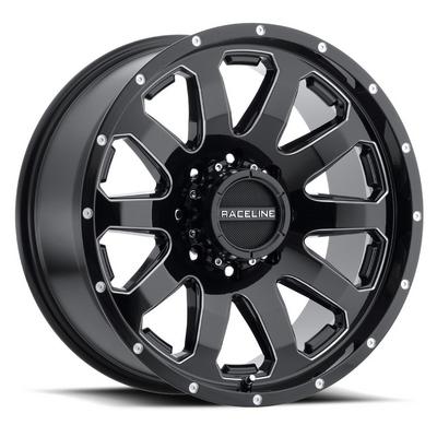 Raceline Wheels Enforcer, 20x9 with 8x170 Bolt Pattern - Gloss Black and Milled - 938M-29081-12
